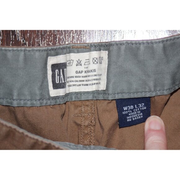 Gap Khakis mens 38x32 brown pants Vintage Y2K - Picture 2 of 5